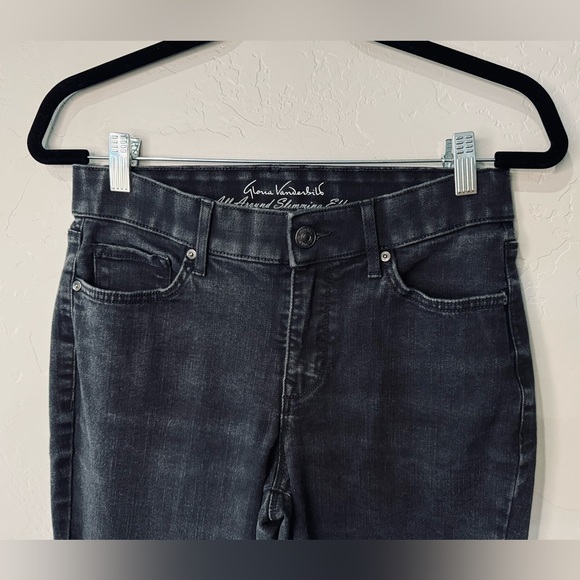 Gloria Vanderbilt Black Wash Jeans Curvy Dark Stretch Denim SZ 6 - Picture 4 of 13